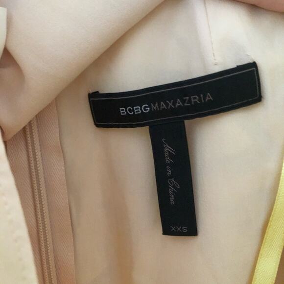 BCBGMaxazria Jenni Canary Yellow Ruffle Mini Dress - Picture 4 of 6